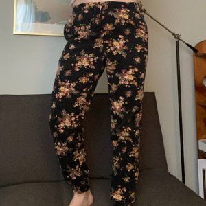 American Apparel floral print twill cotton pant